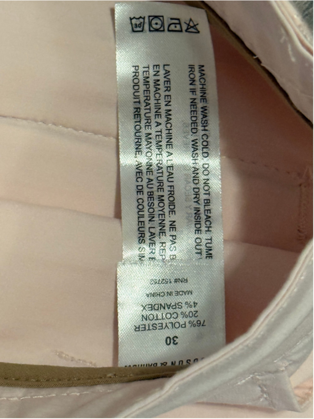 HUDSON & BARROW Men's Lightweight Tech Bermuda Shorts Sz 30 Powder Pink - Picture 4 of 7